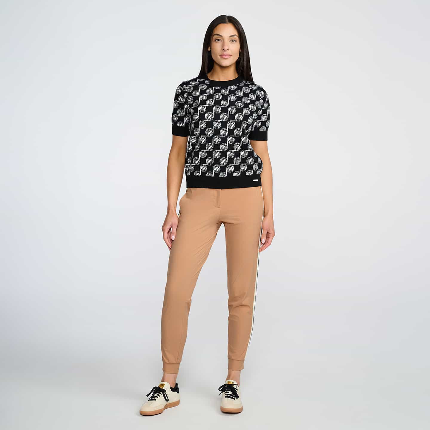 Top Tricoté À Motif De Balles De Golf Pour Femmes