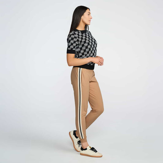 Women's Knitted Side Stripe Joggers - PXG Canada