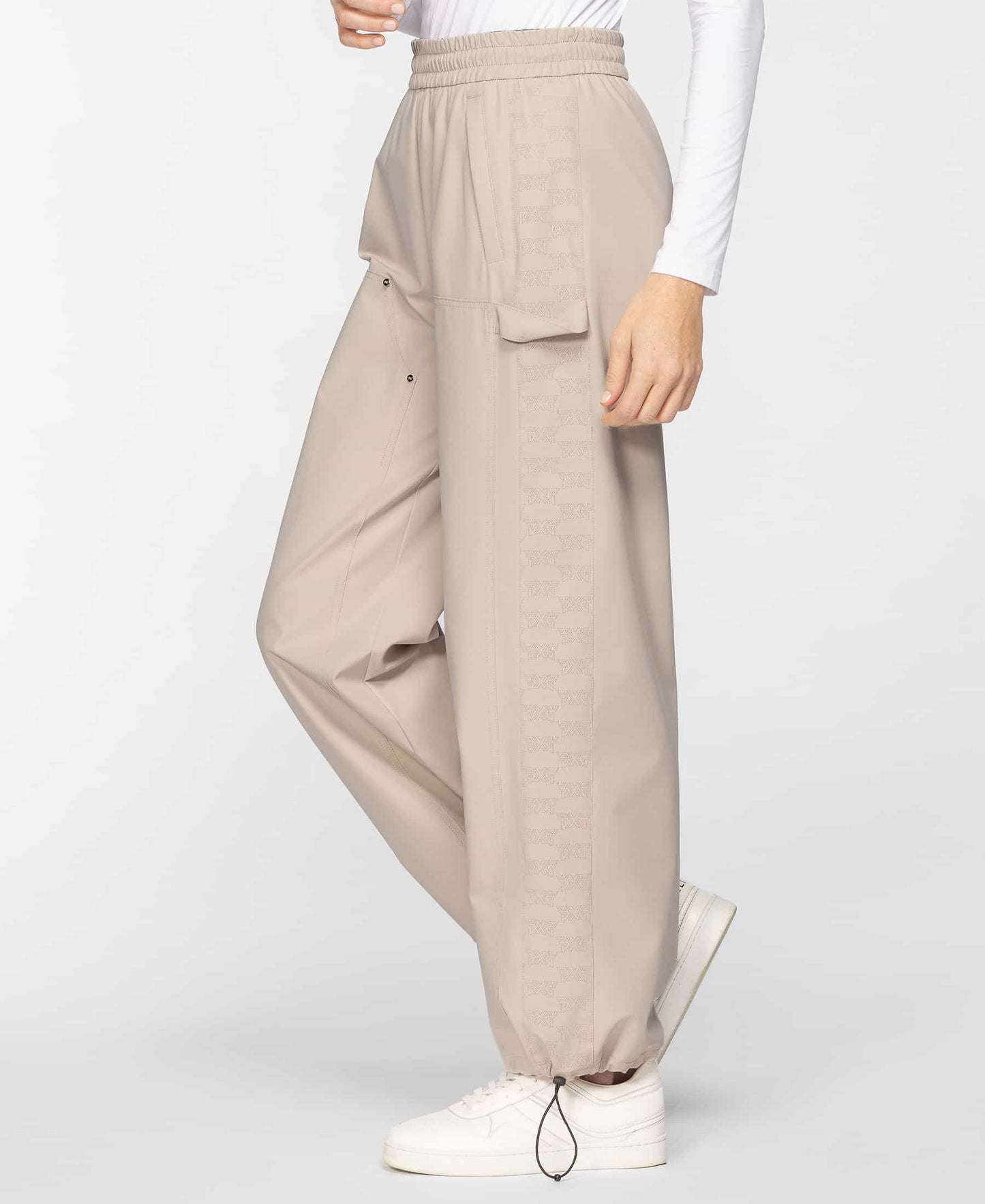 Pantalon Large Perforé à Logo Pour Femme