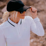 Polo À Manches Longues 1/4 Zip En Tissu Éponge